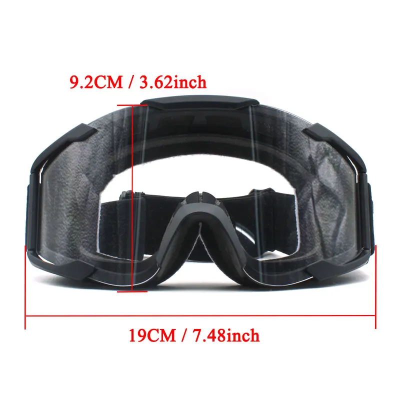 Nuoxintr Motocross Motorcycle Goggles Outdoor Moto Glasses Ski Sport Gafas Climbing MX ATV Bike Competition Racing Helmet