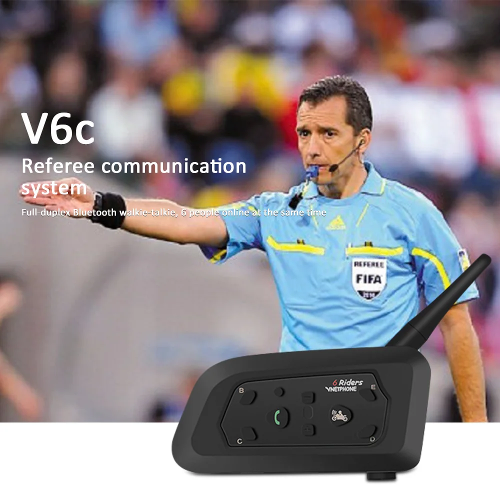 VNETPHONE 3 сторонняя гарнитура рефери интеркомы Bluetooth динамик включает два V6C один V4C