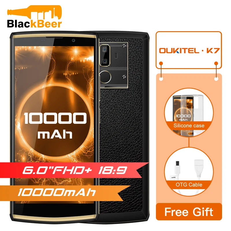 

Oukitel K7 Mobile Phone MT6750T Octa Core 4GB RAM 64GB ROM Android SmartPhone Dual Camera Sim Fingerprint ID Unlock Cellphone