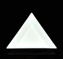 20pcs/lot 74*74mm White Triangle Plastic Carrying Case Plate/Trat Jewelry Tools for Carrying Beads and Small Items