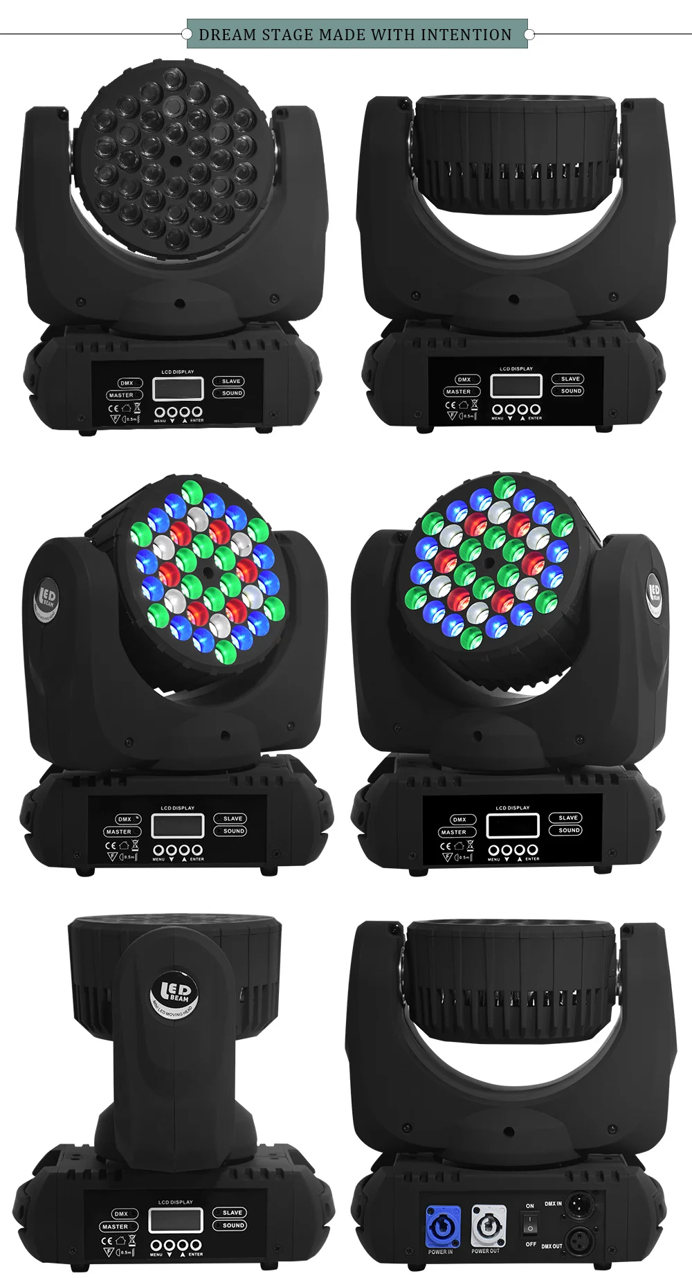 Светодиодный луч движущаяся головка 36X3 W RGBW DMX луч эффект сценический свет для dj