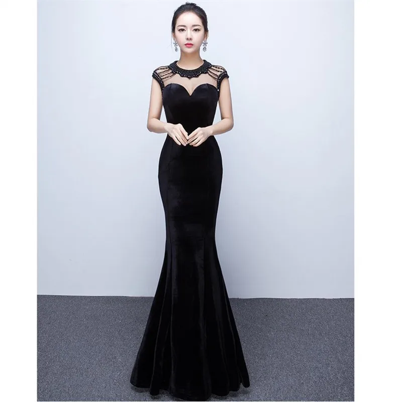 Вечерние Платья vestidos de festa Выпускные платья Abendkleider quinceanera robe de soiree vestidos de novia robe de mariage TK231 - Цвет: Black