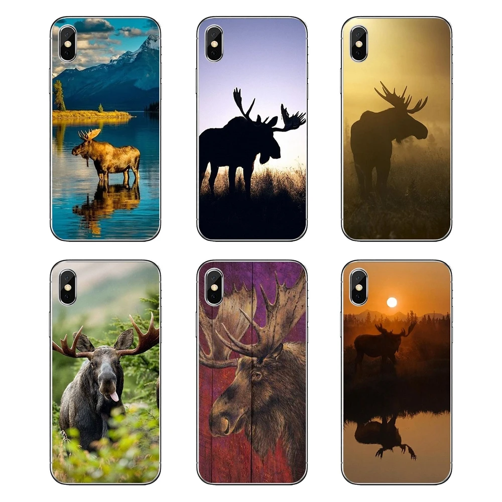 

Animal Alaska Bull Moose For iPod Touch iPhone 4 4S 5 5S 5C SE 6 6S 7 8 X XR XS Plus MAX Soft Transparent Shell Covers