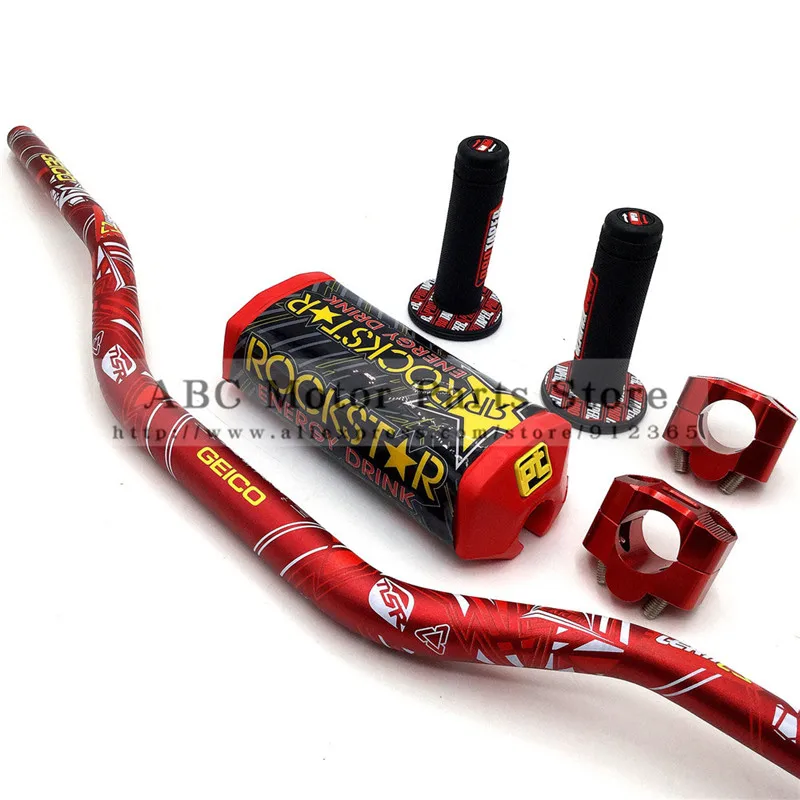 Руль и Грипсы 1 1/8 &quotдля мотокросса велосипед для MX EXC CRF YZF250 KLX RMZ 28 мм|fat bar 28mm