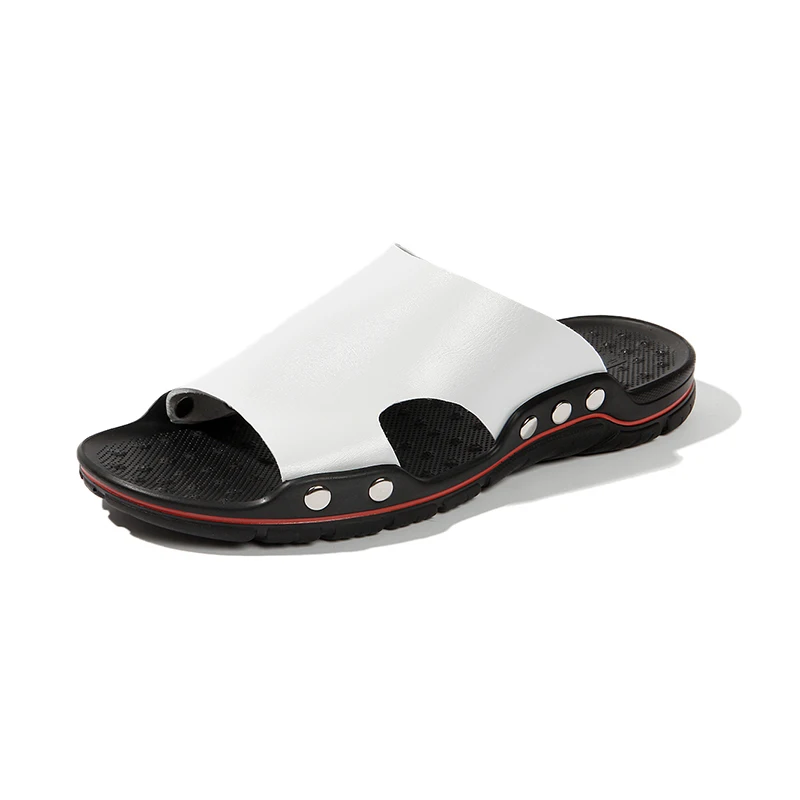 

Men's Large Size Genuine Leather Flip Flops 2019 Summer Mens Fashion Light Sandals Students Casual Beach Shoes Big Cool Slippers