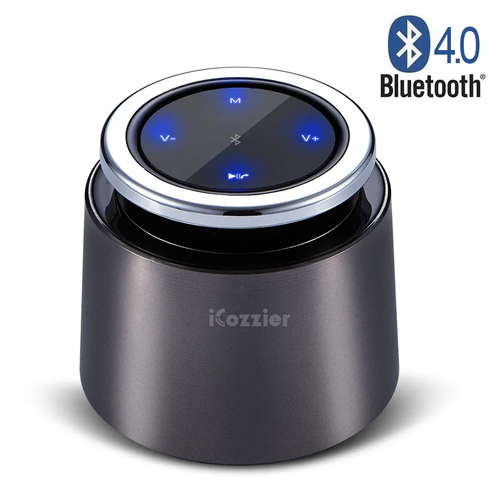 Tanie ICozzier Ultra przenośny Bluetooth 4.0 głośnik, hiFi bezprzewodowy głośnik z wrażliwy dotyk kontroli i zbudowany w mikrofon, zestaw głośnomówiący