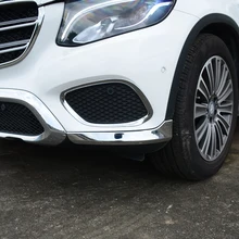 ABS Chrome for Mercedes Benz GLC 2016-18 car Front guard Strip cover trim auto accessories styling 2pcs ABS Chrome for Mercedes Benz GLC 2016-18 car Front guard Strip cover trim auto accessories styling 2pcs