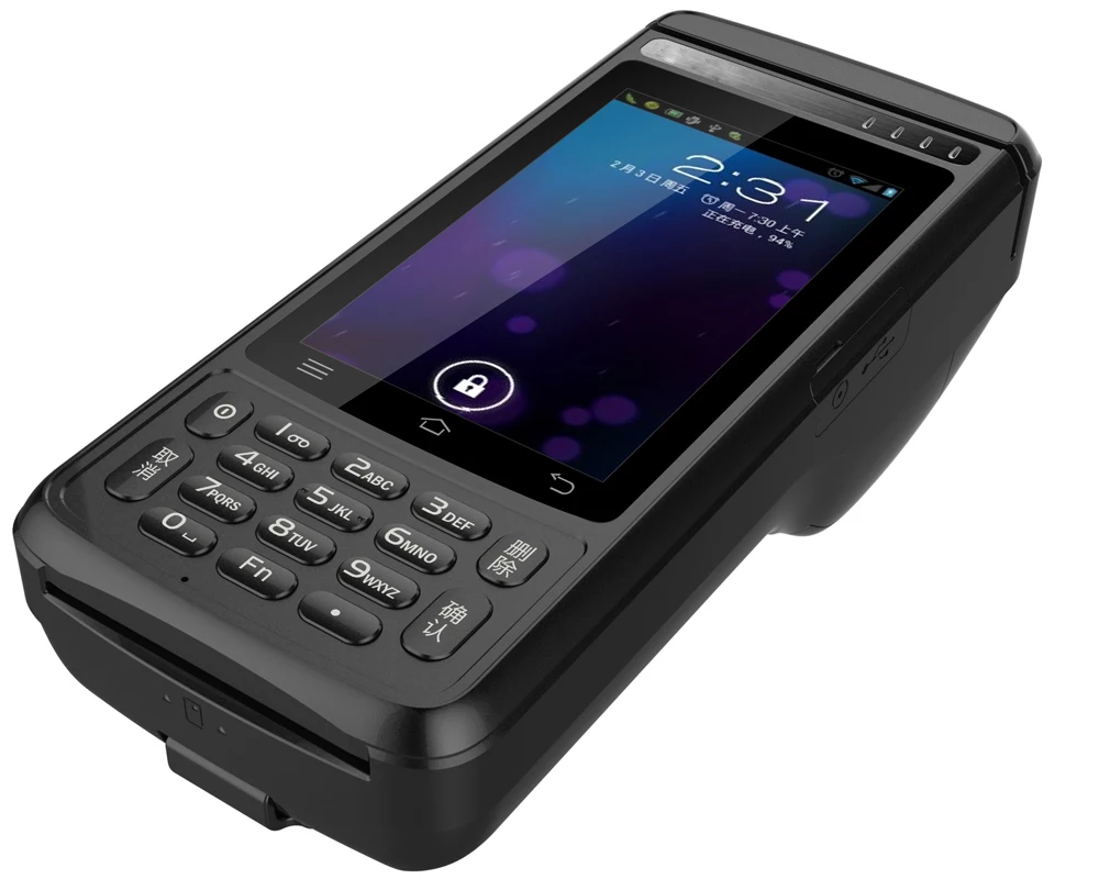 Портативный терминал PDA с 58 мм принтером FBI сканер отпечатков пальцев 2D лазерный