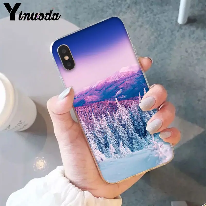 Yinuoda зимние снежные горы Sceneary Новинка чехол для телефона Fundas Крышка для iPhone 6S, 6 plus, 7, 7 plus, 8, 8 Plus, X Xs Макс 5 5S XR - Цвет: A2