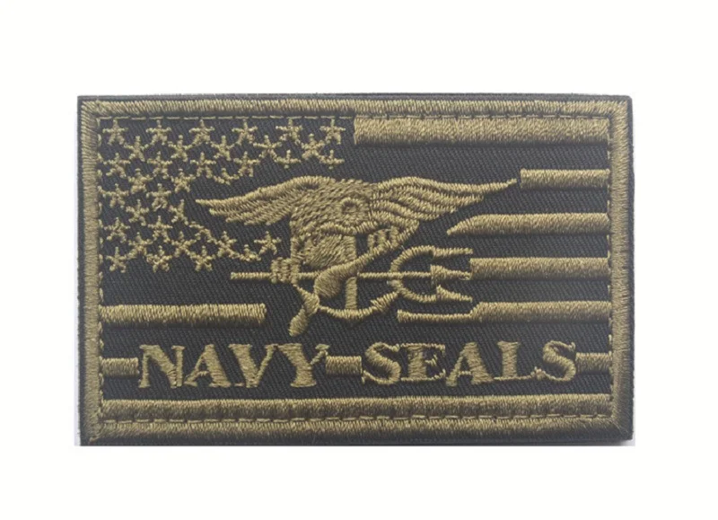 Темно синяя печать команда Trident Eagle сша значок патч морские котики вышитые