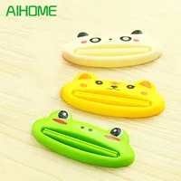 2016 мультфильм Зубная паста диспенсер Крем соковыжималка милые животные Легко Сожмите Вставить Ванная комната Зубная паста сжимая зажим LW38 - изображение