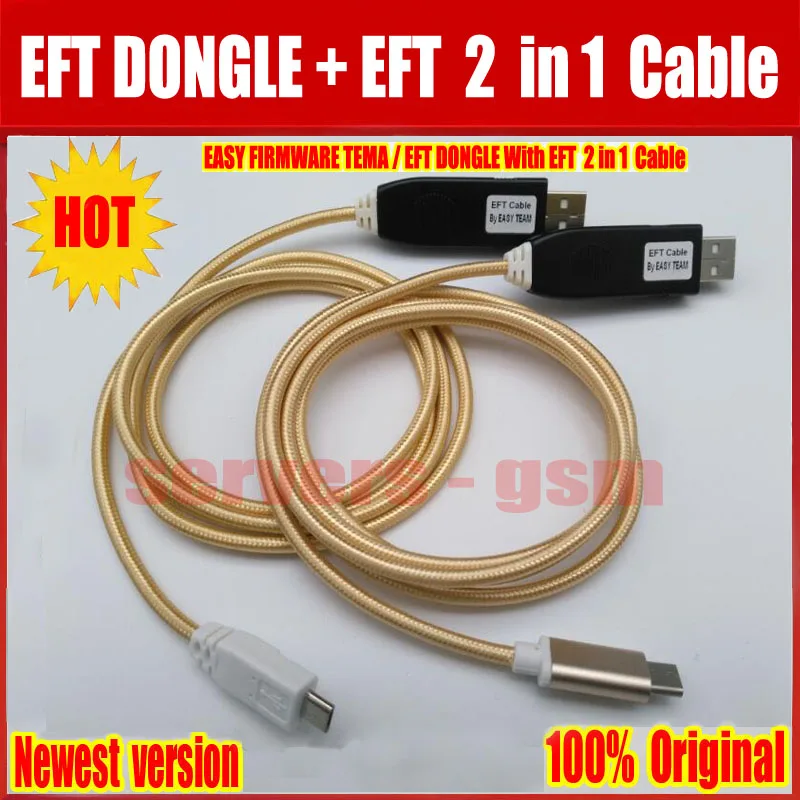 Новейшая оригинальная легкая прошивка TEMA/EFT DONGLE+ EFT кабель UART 2 в 1