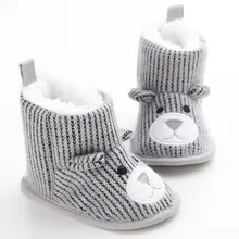 Детские зимние сапоги для новорожденных сапоги, теплые, милые, миленькие в японском стиле(«медведь плюс бархатные теплые мягкая подошва обувь для малышей обувь для девочки
