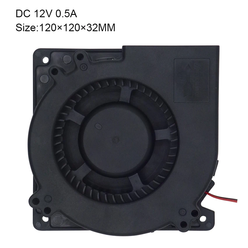 1pcs Enokay DC 12 Volt 2Pin 12032 120x120x32mm Ball Bearing Computer Blower Fan 120mm 2