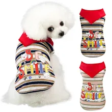 Дропшиппинг Лето Весна щенок собака кошка футболка жилет рубашка костюм для мелких животных Костюм
