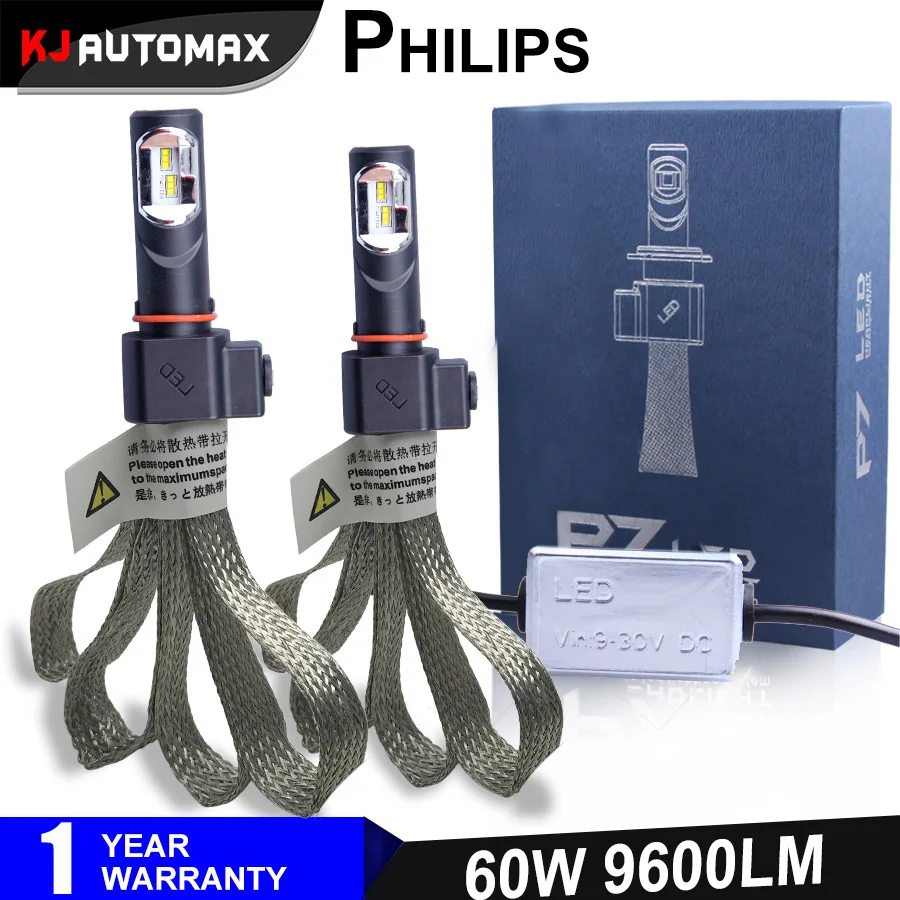 

H4 60W 9600lm Car Headlights H4 9003 HB2 Hi/Lo Auto Front Bulb Automobiles Headlamp Car Lamps KJAUTOMAX P7