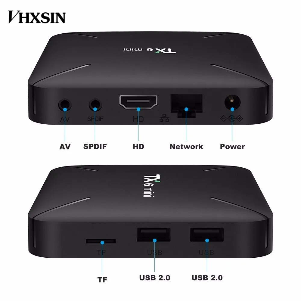 

VHXSIN TX6 Mini 4K TV Box Android 9.0 2GB 16GB Allwinner H6 QuadCore USb3.0