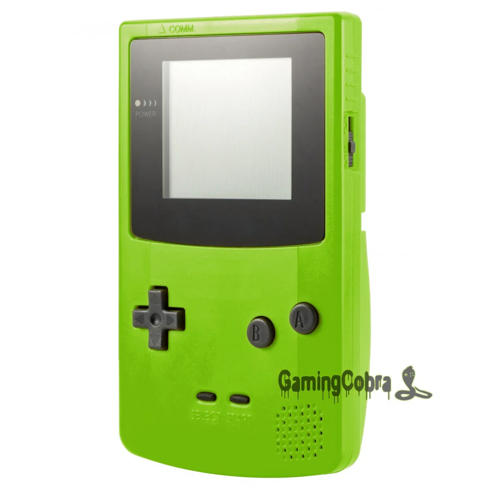 Green Solid Full Housing Shell Buttons with Screen Len for Nintendo Gameboy Color - GBC007