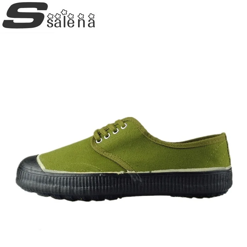 

Classic Men Flats Men Work Shoes Army Green Military Shoes Resistant Canvas Shoes Size 38-44 #B1960