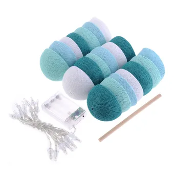 

20Pcs/Lot Earth Brown Cotton Ball LED Battery Powered String Lights Fairy Decoration Party Wedding Holiday Lighting
