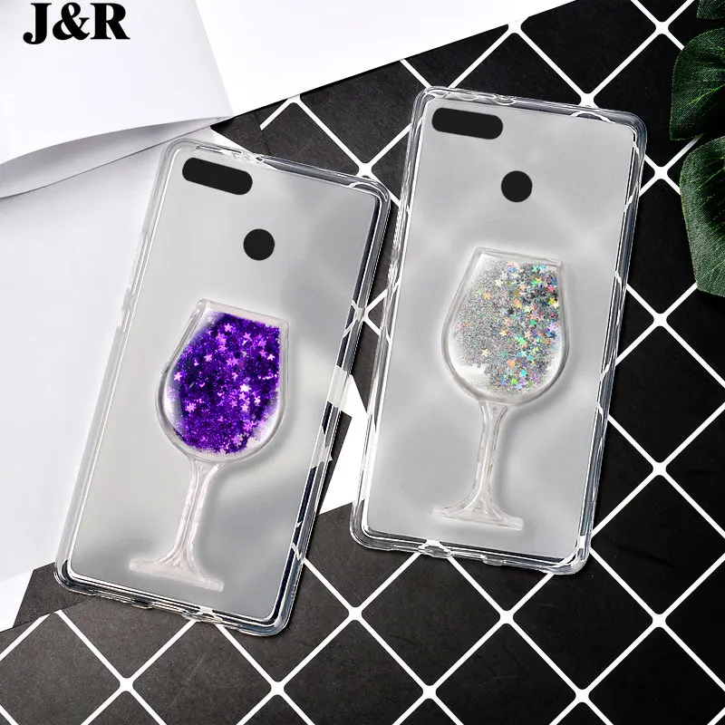 Case For Huawei Enjoy 7S/Huawei P Smart 3D Liquid Star Quicksand Silicone Cover Glitter Dynamic Soft TPU Shining Protective