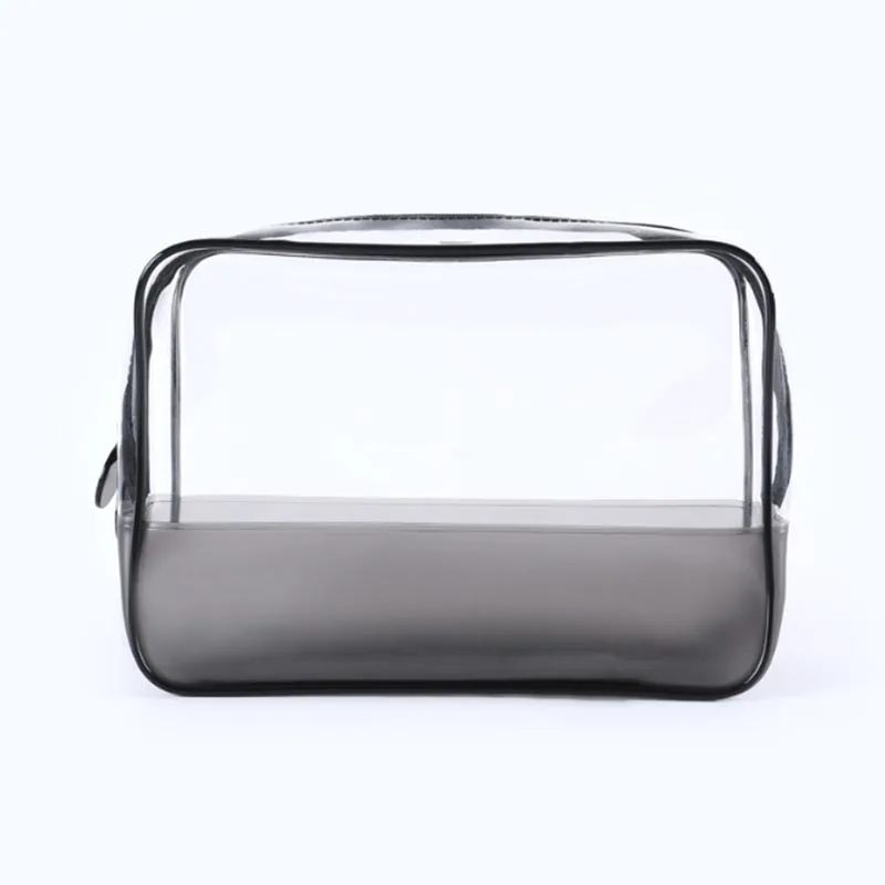 PVC Transparent Plastic Makeup Bag Travel Zipper Organizer Cosmetic Bag