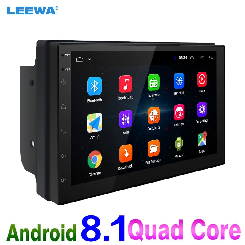 LEEWA Новый 7 дюймовый ультра тонкий Android 8 1 четырехъядерный автомобильный