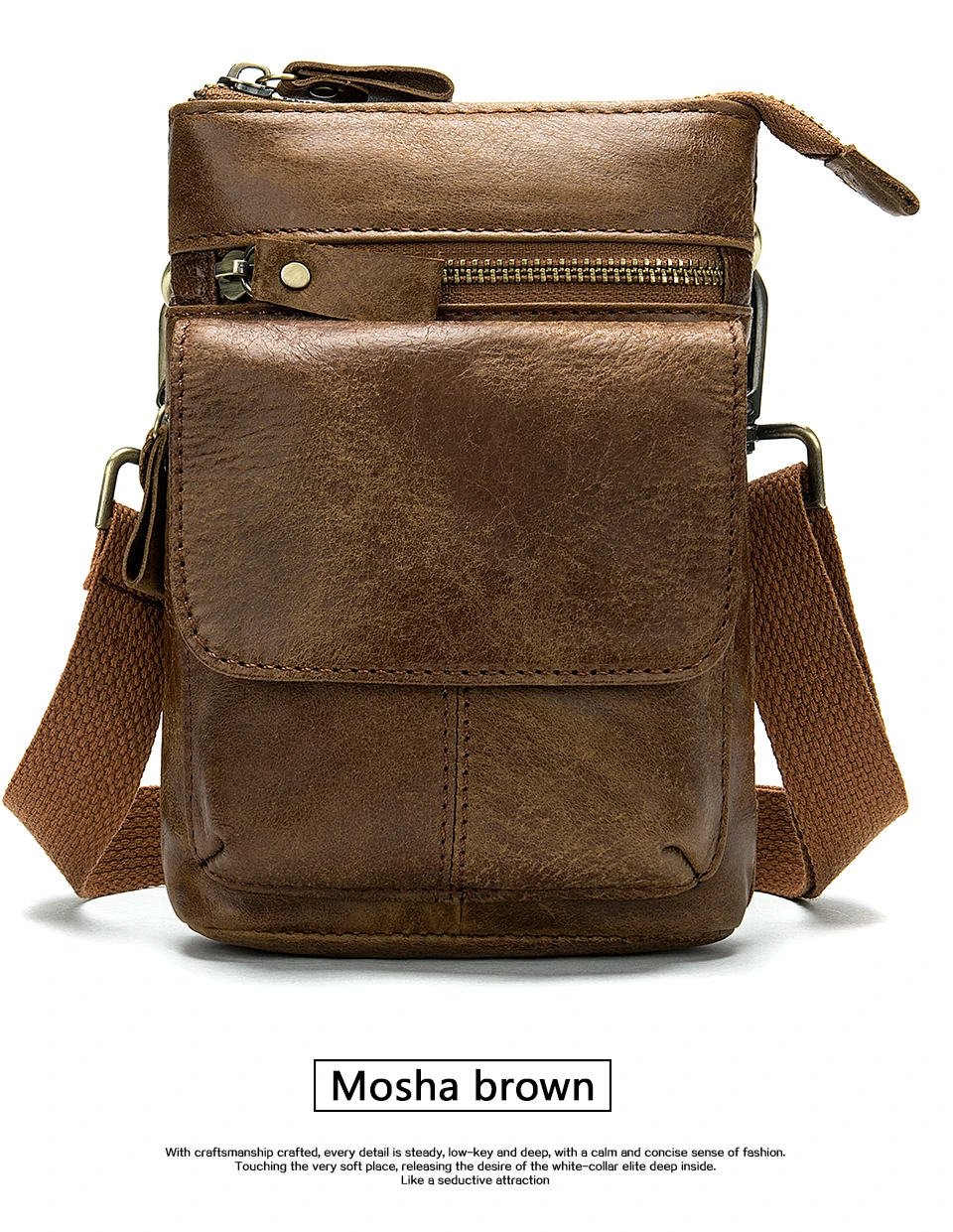 22 Shoulder Bag Leather Men's Bag Phone Belt Bag Men Pouch Male Small Crossbody Bags for Men Leather Genuine Messenger Bags