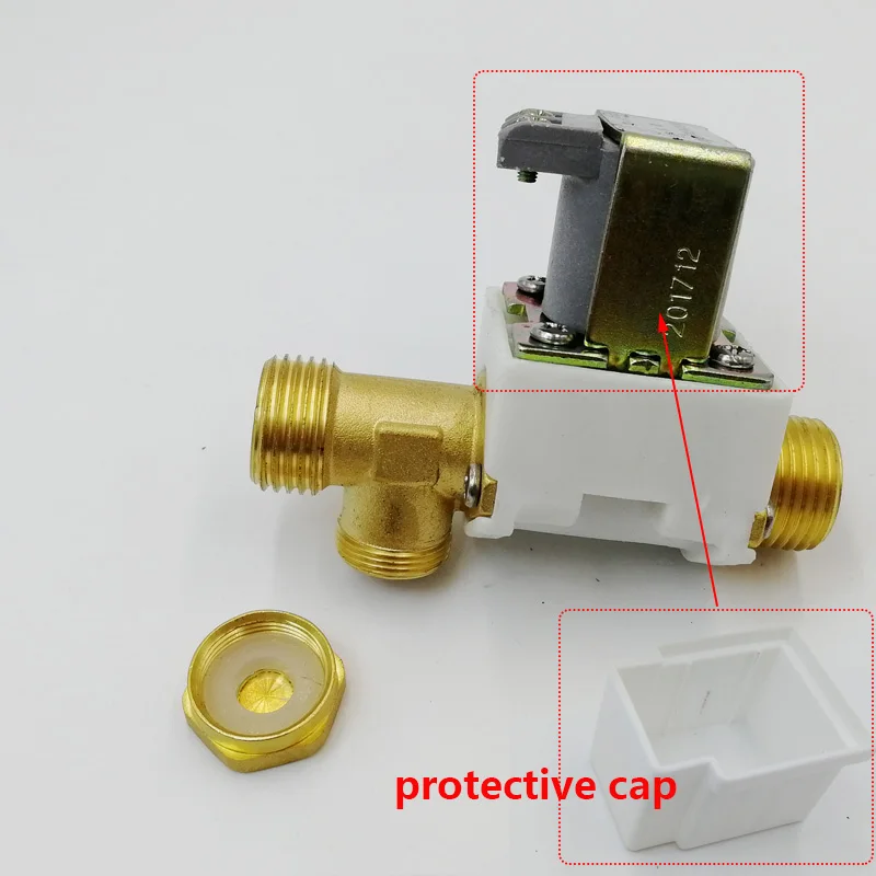 Солнечный водонагреватель клапан латунная трубка G1/" DC12V Солнечный Соленоидный клапан пилотного типа Т типа нормально закрытый контроль