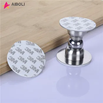 

2pcs Stainless Steel Magnetic Door Stopper Sticker Toilet Glass Hidden Door Holders Catch Floor Nail-free Doorstop Door Hardware