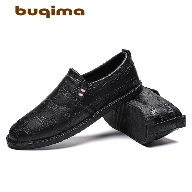 

buqima leer Mannen board schoenen Flats bullock fashion Business Lace Up Luxe Oxfords Schoenen Summer breathable sneakers