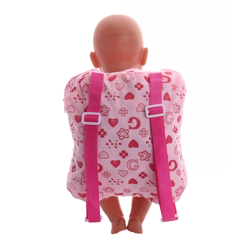 Исходящие пакеты открытый рюкзак для переноски подходит 18 дюймов американский и 43 см Кукла одежда аксессуары, игрушки для девочек, поколение, подарок - Цвет: n780