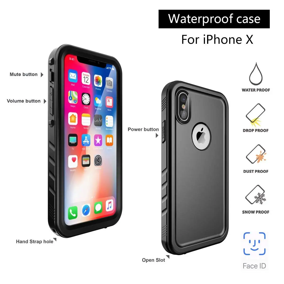 Подводный 10 м водонепроницаемый чехол для iPhone 11 Pro X XR XS MAX, водонепроницаемый, для плавания, дайвинга, ударопрочный чехол с полной защитой