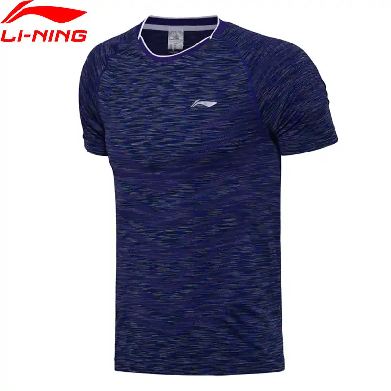 Li-Ning мужские футболки для бадминтона, соревнования сборной команды, топ, облегающая, комфортная, бесшовная футболка, AAYM139 MTS2697 - изображение