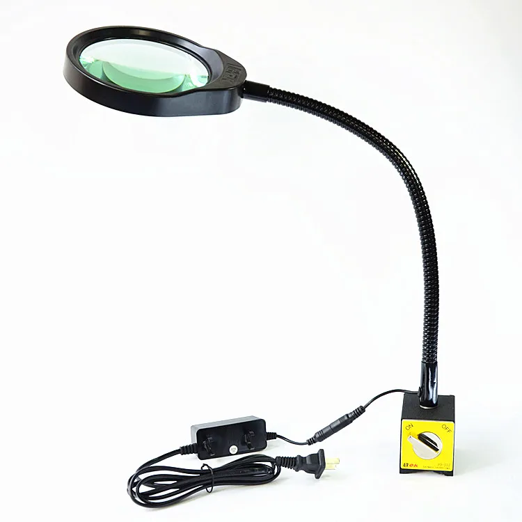 

Table Magnifier 5X 125MM Magnetic Base Magnifying Glass with LED Lamp Lupa Loupe for Reading Or iphone Repair