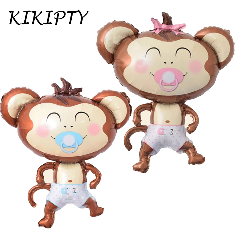 

1pcs 103*98cm Big-mouthed monkey balloon Aluminum balloon boy girl birthday party decor supplies baby shower kids toy gift