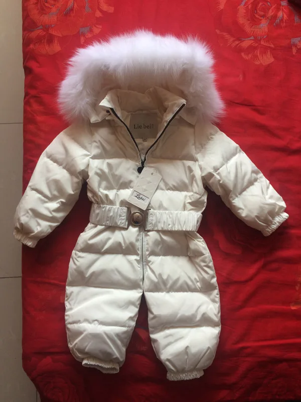 Детский комбинезон для мальчиков и девочек; плотные пуховые пальто; детская Лыжная одежда