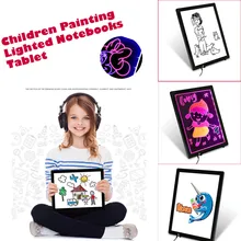 Best price Kid Fun Toy Gift Anti-stress Boys Girl Adult 14 Inch Children Painting Lighted Notebooks Tablet ABS Writing Graphics Board