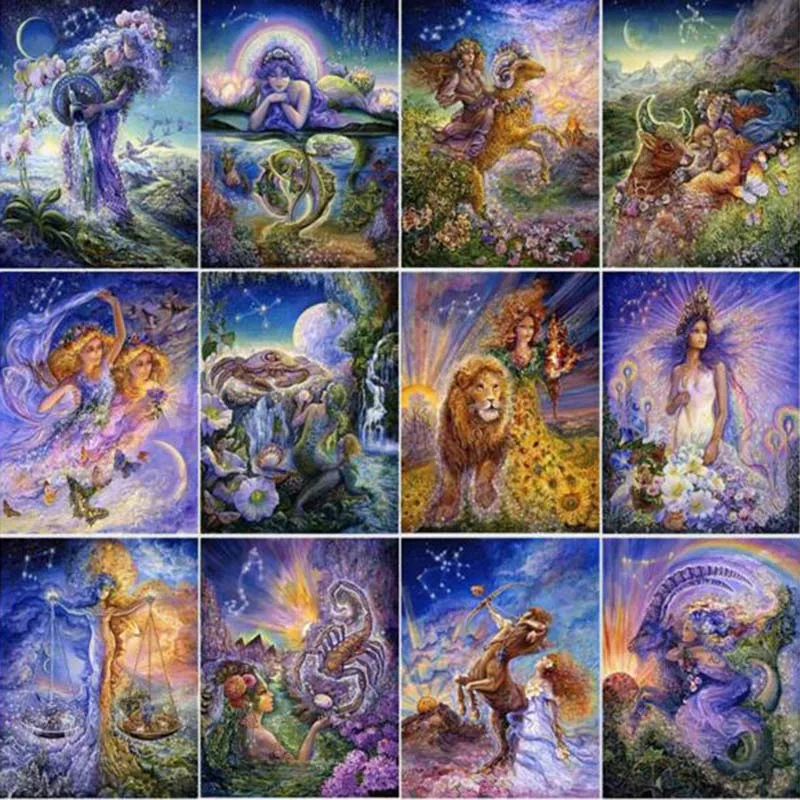 

12 Myth Constellation 3D DIY Diamond Painting Rhinestones Mosaic 5D Diamond Embroidery Home Decoration Full Square TF14