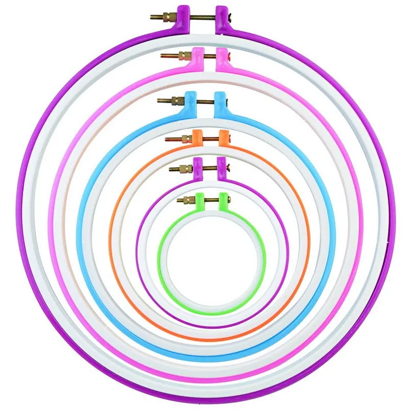 

1PC Cross Adjustable Sewing Tool Plastic Embroidery Cross Stitch Hoop Ring Frame DIY Patchwork Accessories Decoration
