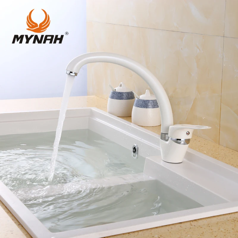 MYNAH Kitchen Faucet Mixer Water Tap Single Holder Single Hole Kitchen Grifo Rotation Rubinetto Cucina Faucets