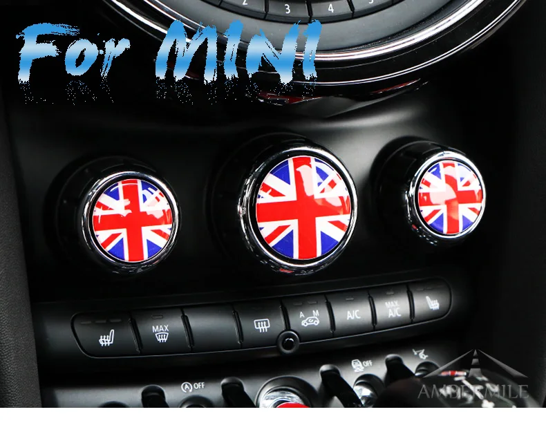 Car Interior Air Conditioning Switch Knobs Stickers Covers Decals for Mini Cooper JCW F55 F56 Accessories Car Styling (1)