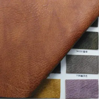

1.3mm Vintage Leather Synthetic Leather Faux Leather Fabric PU Leather Fabric for Sofa handbags shoes and DIY p351