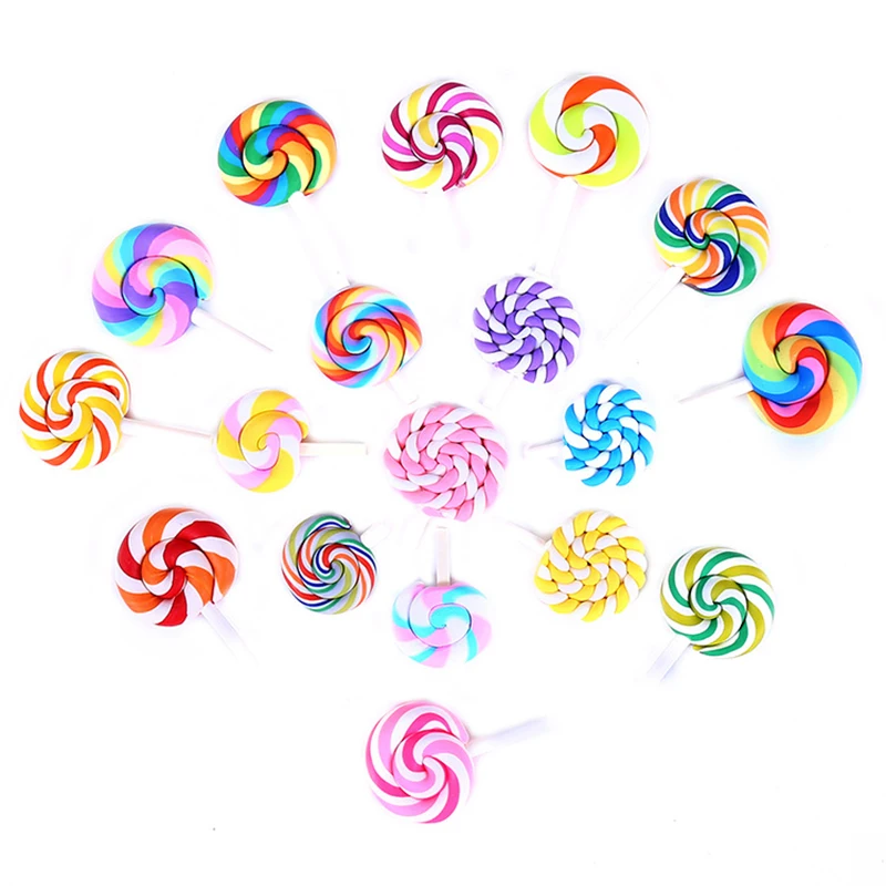 

Slime Companion DIY Mini Soft Pottery Colorful Lollipop Slices Slime Accessories Additives For Slices Slime Filler