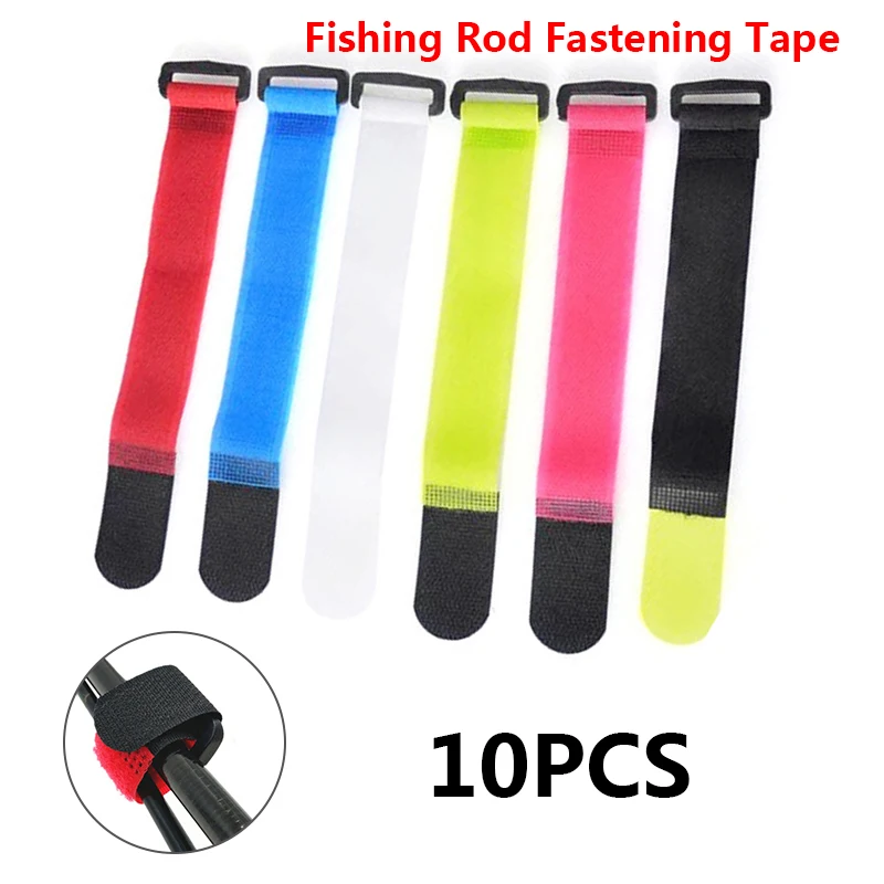 

10pcs 200mm Nylon Reusable Cable Ties Power Wire Management Self Adhesive Tie Buckle Tape Sticks Fishing Accessories
