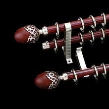 Толстый немой Современный Простой алюминиевый сплав Римский полюс занавес стержень одиночный и двойной полюс верхнее крепление и боковое Крепление