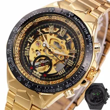 2017 New Fashion font b Men b font Mechanical font b Watch b font Winner Golden