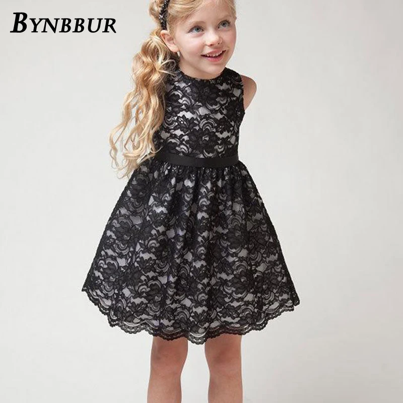 Bynbbur Lace Princess Dress Girls Bow Ribbon Sashes Party Dress Sleeveless Cute Baby Kid Elegant Girl Mini Dress 2019 Summer New Bynbbur Lace Princess Dress Girls Bow Ribbon Sashes Party Dress Sleeveless Cute Baby Kid Elegant Girl Mini Dress 2019 Summer New