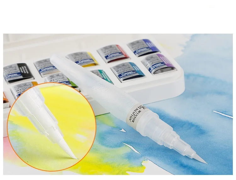 WINSOR& NEWTON cotman портативная одноцветная Акварельная краска 12 цветов+ набор кистей пигментные товары для рукоделия