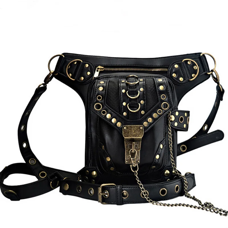 New Designer Steampunk Retro Rock Gothic Goth Shoulder Waist Bags Packs
